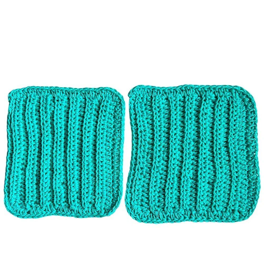 Hand Crafted Colorful Crocheted 100% Cotton All Purpose Dish or Wash Cloths